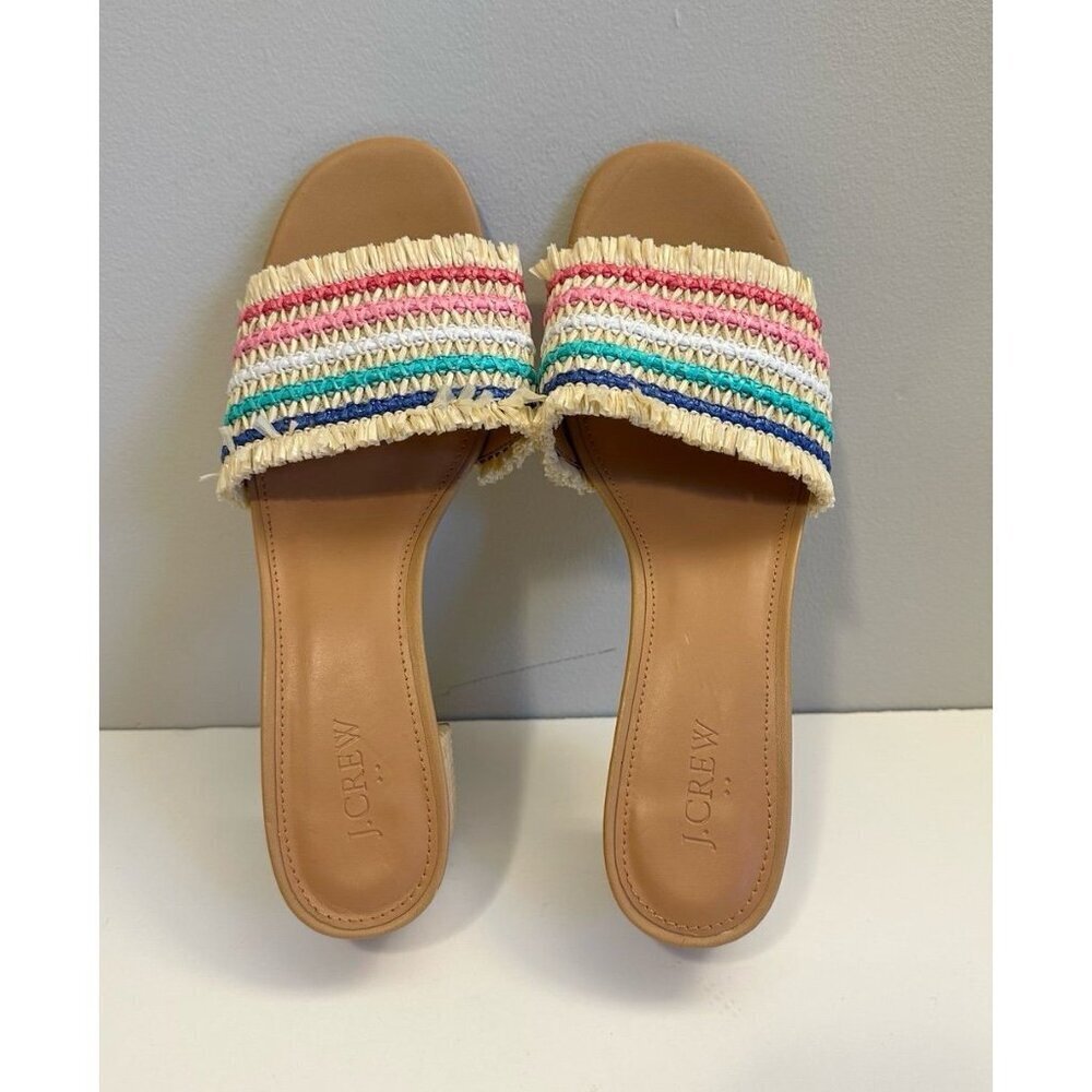 J.Crew Factory Woven Mule Heels Size 11 - Picture 5 of 8